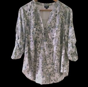 Torrid Multicolor Bird Print Blouse Size 0